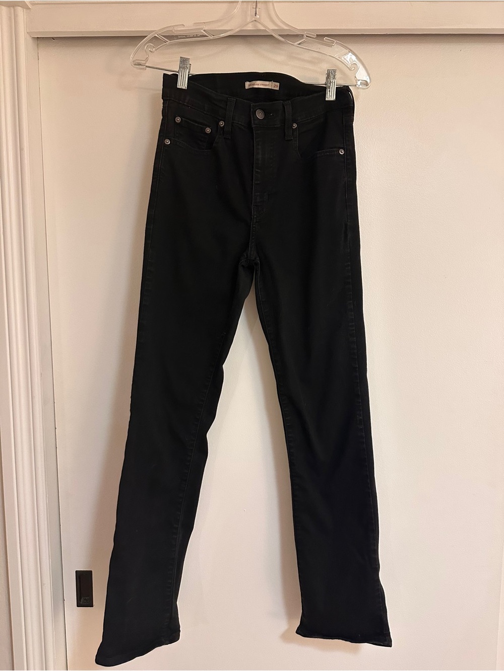 Classic Black High-Rise Straight Jeans